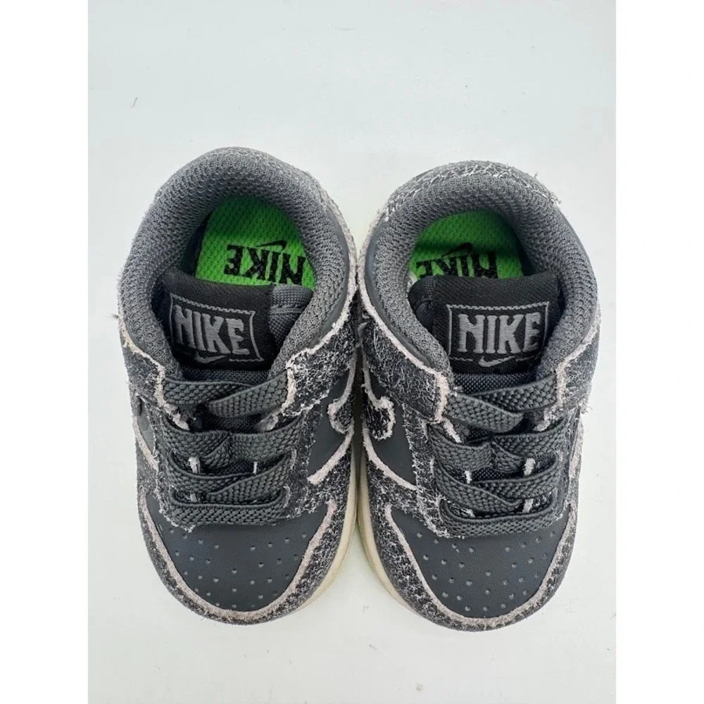 Nike Dunk Low Halloween Toddler Iron Grey Scream Green DQ6217-001 Size 3C Mens